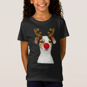 T-Shirt Adorables Joli Chiot Avec Antlers Noël