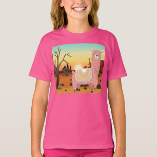 T-shirt Adorables Llama Love Cute Llama Dans Le Désert T-S