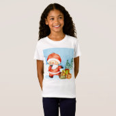 T-Shirt Adorables Noël Père Noël avec des présents (Devant entier)