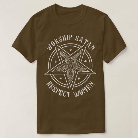 T-shirt Adoration Satan Respecter les femmes I Satanic Pen (Design devant)