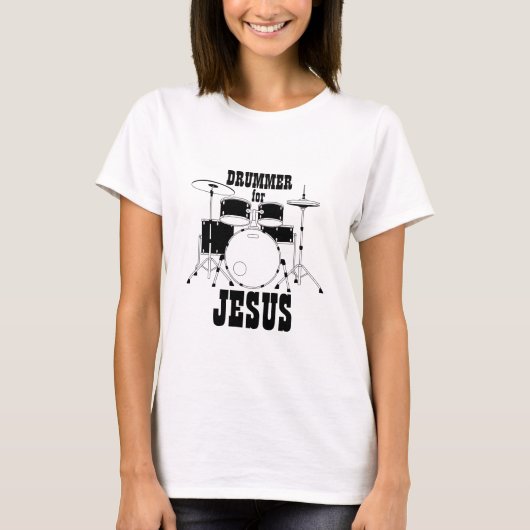 T-shirt Adoration Team Shirt Drums pour Jésus (Devant)