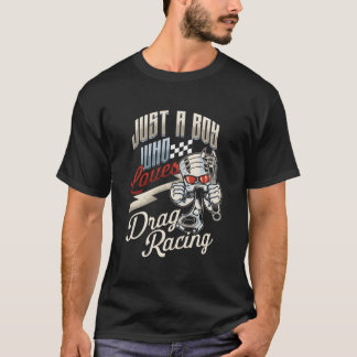 T-shirt Adore la course de dragsters Course automobile Dra