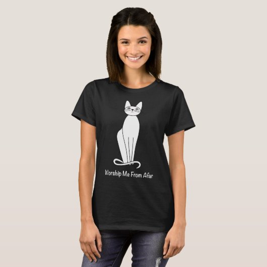 T-shirt Adorez-moi de Afar Cat (Devant entier)
