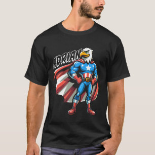 T-shirt Adrian USA Eagle Patriotic Superhero pour garçons