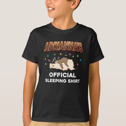 T-shirt Adrianna Nom Gift Sleeping Sleep Napping (Devant)