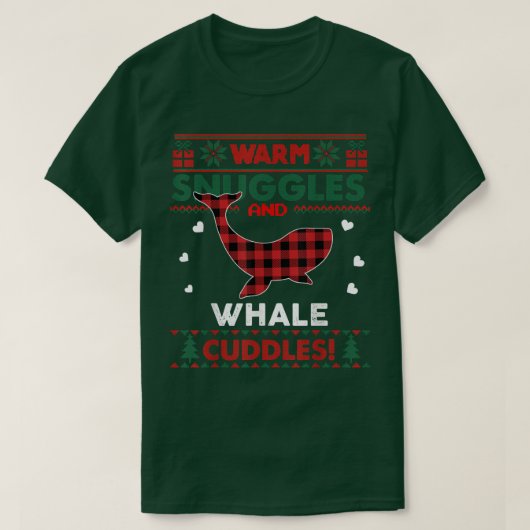 T-shirt Adulte baleines Noël Jeu cadeau mignon baleine Vil (Design devant)