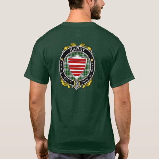 T-shirt adulte Barry Irish Shield (Dos)