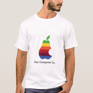 T-shirt adulte blanc de l'ordinateur Co de paires