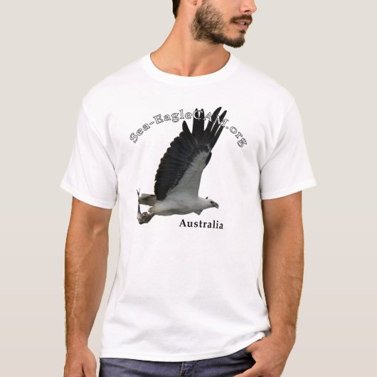 T-shirt adulte de Mer-Eagle de pêche (Devant)