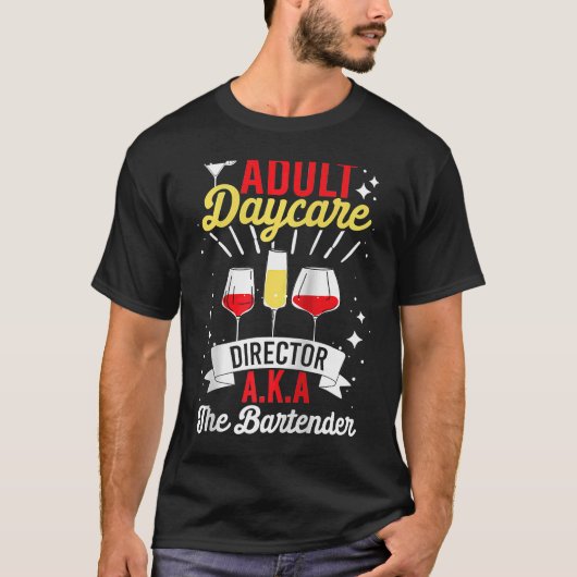 T-shirt Adulte Directeur De Garderie Aka Le Bartender Bart (Devant)