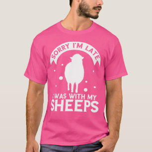 T-shirt Adulte Du Mouton Désolé Je Suis En Retard Agneau D
