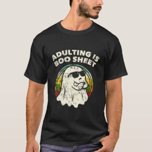T-shirt Adulte est la feuille de livre Ghost Retro Hallowe