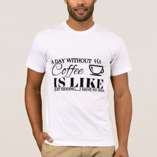 T-shirt Adulte homme et femme amateur de café drôle t-shir