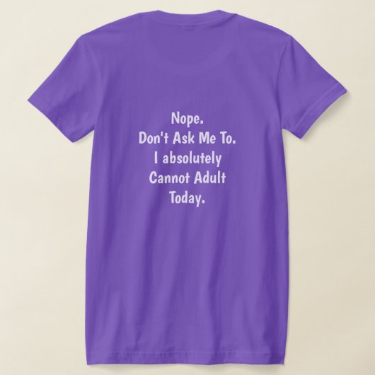 T-shirt adulte impossible (Couchage Retour)