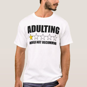 T-shirt Adulte Ne Recommanderait Pas 1 Étoiles Amusant Adu