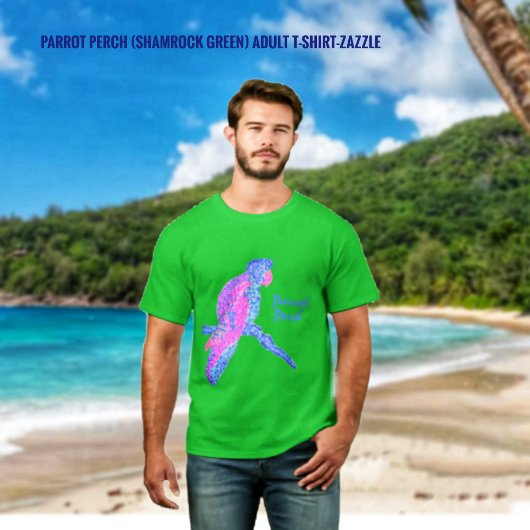 T-shirt adulte perche perroquet (vert Shamrock)