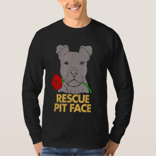 T-shirt Adulte Secourt visage Pitbull Bulldog Chien sauvet
