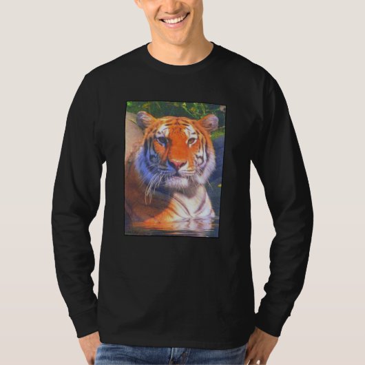 T-shirt Adulte Sibérien Tigre Long (Devant)
