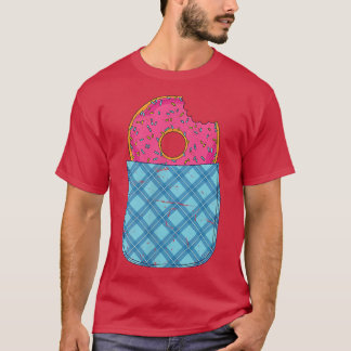 T-shirt Adultes de Donut arrosées Doughnut mignonne poche