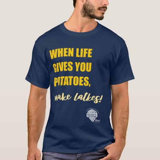T-shirt Adults' Hanukkah Shirt - "Make latkes" (Devant)