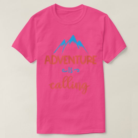 T-shirt Adventure Appelle Randonnée Mountain Travellers Ca (Design devant)