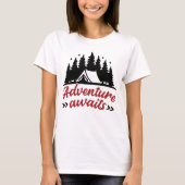 T-shirt Adventure Attend Camping Vacances (Devant)