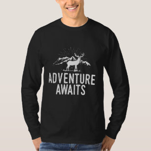 T-shirt Adventure Attend Voyage Et Aventure Randonnée Camp