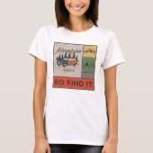 T-shirt Adventure Await Go Find It Retro Camping & Travel (Devant)