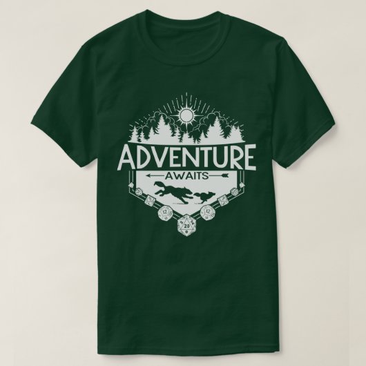 T-shirt Adventure Await White Version (Design devant)