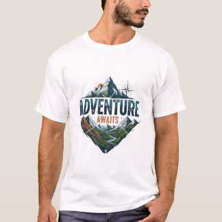 T-shirt Adventure Awaits Peaks & Valleys