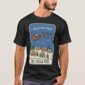 T-shirt Adventure Awaits Sleigh Ride Santa Christmas (Devant)