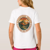 T-shirt  Adventure Awaits Sticker - Vintage Mountain Natio (Dos)