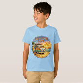 T-shirt Adventure Life Retro Hippie Beach Sunset Graphic (Devant entier)
