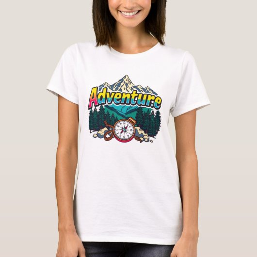 T-shirt Adventure Mountain – Outdoor Hiking Nature Design (Devant)