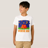 T-shirt Adventure Night Camping Tent Kids Drawing (Devant entier)
