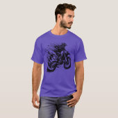 T-shirt Adventure Sport Motocross Hobby Style Drawing frie (Devant entier)