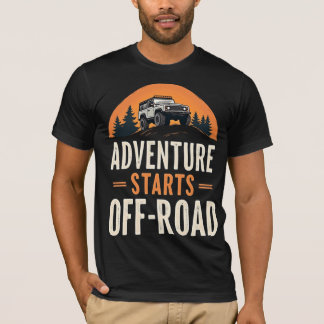 T-shirt Adventure Starts Off-Road