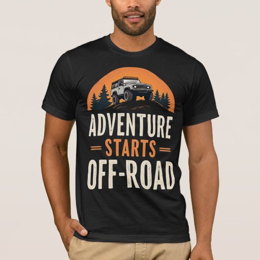 T-shirt Adventure Starts Off-Road (Devant)