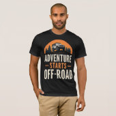 T-shirt Adventure Starts Off-Road (Devant entier)