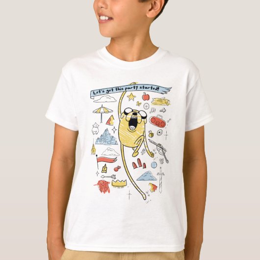 T-shirt Adventure Time | Party Jake Sketch (Devant)