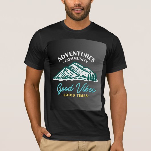 T-shirt "Adventures Community, Good Vibes Good Time" : (Devant)
