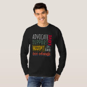 T-shirt Advocate Love Support Accept Be Kind Autism Awaren (Devant entier)