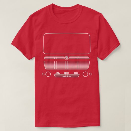 T-shirt AEC Mandator 1970 classique camionnette schéma gra (Design devant)