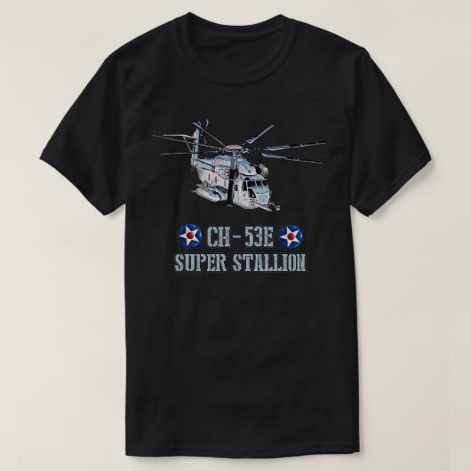 T-shirt Aéronef militaire américain CH53E Superstallion lo (Design devant)
