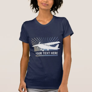 T-shirt Aéronefs à haute aile - Texte personnalisé