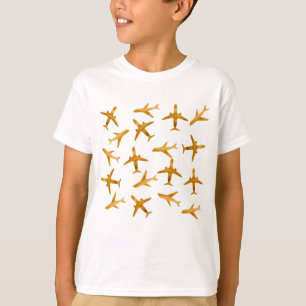 T-shirt Aéronefs en or ou conception d'avions