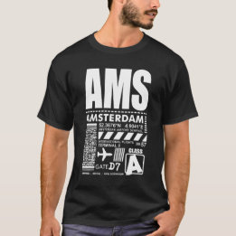 T-shirt Aéroport AMS Schiphol d'Amsterdam