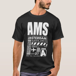 T-shirt Aéroport AMS Schiphol d'Amsterdam