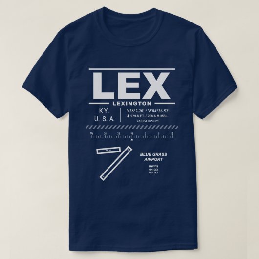 T-shirt Aéroport Blue Grass LEX (Design devant)