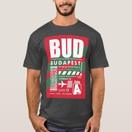 T-shirt Aéroport de Budapest (Devant)